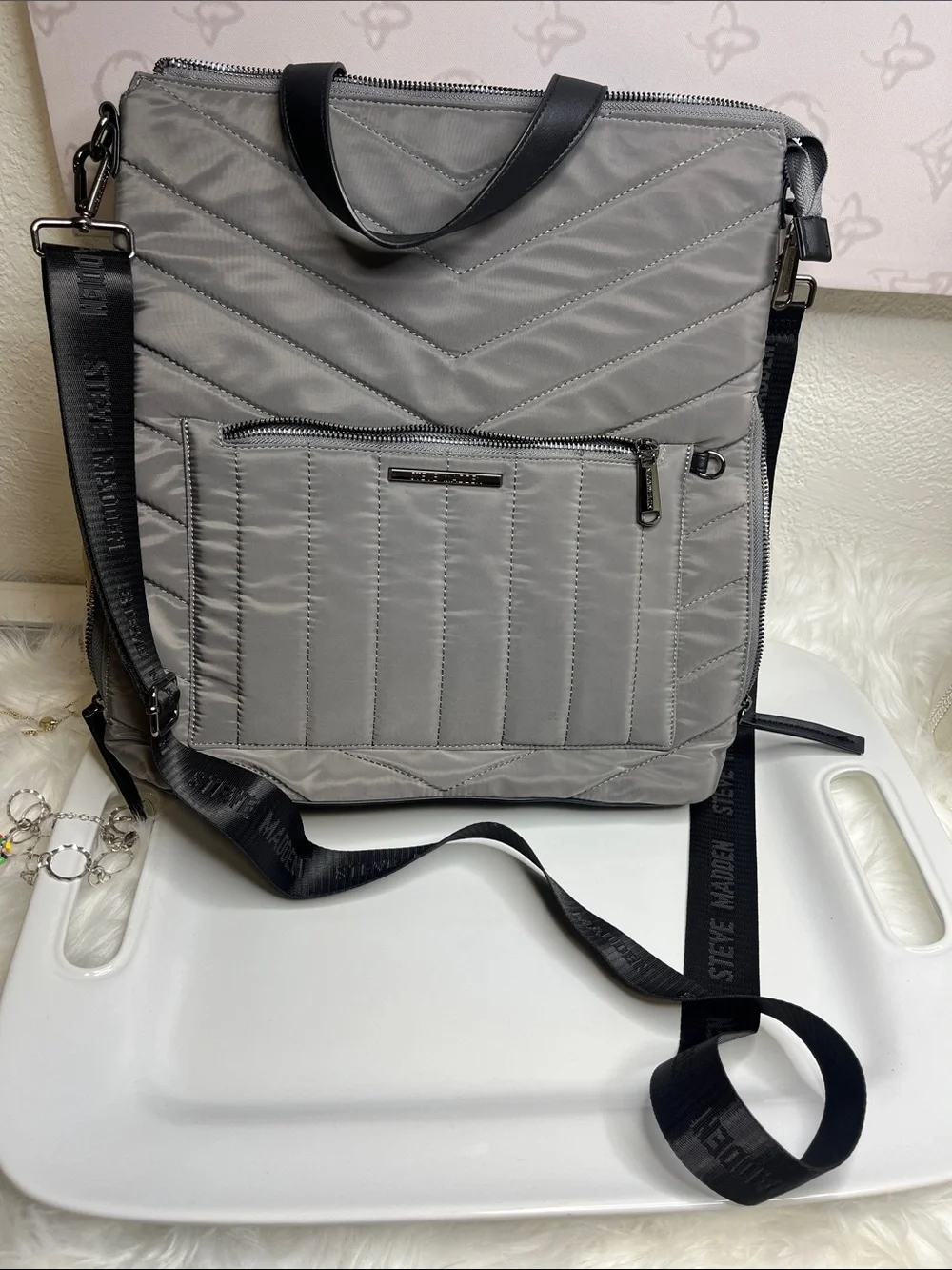 Steve Madden Laptop Cossbody/Backpack convertible